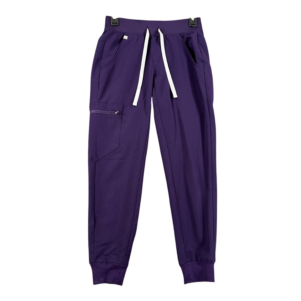 FIGS Technical Collection Scrub Joggers Womens XXSP Purple Zip Cargo Medical